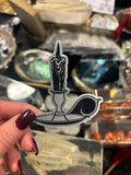 Black Flame Candle Sticker