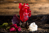 Translucent Red Heart Vase