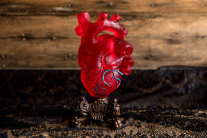 Translucent Red Heart Vase