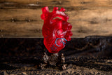 Translucent Red Heart Vase