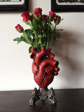 Red Anatomical Heart Vase