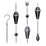 Coffin & Cross Hanging Charm