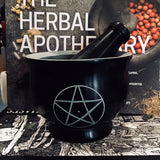 Carved Pentacle Mortar with Pestal