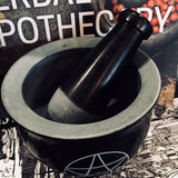 Carved Pentacle Mortar with Pestal