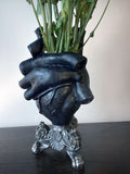 Black Anatomical Heart Vase