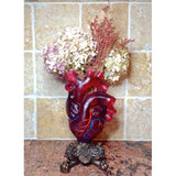 Translucent Red Heart Vase