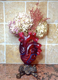 Translucent Red Heart Vase