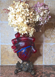 Translucent Red Heart Vase