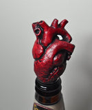 Blood Red Heart Bottle Stopper